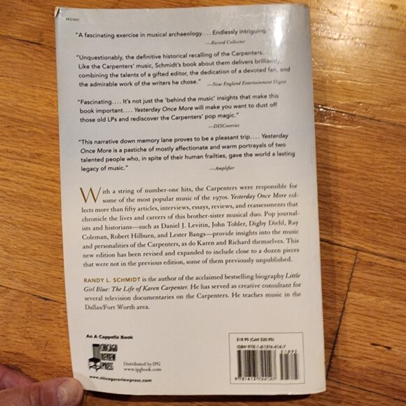 Yesterday Once More: The Carpenters Reader Paperback Book By Randy L. Schmidt - Picture 6 of 9